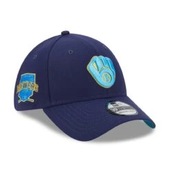 Men's Milwaukee Brewers New Era Navy 2023 MLB Father's Day 39THIRTY Flex Hat