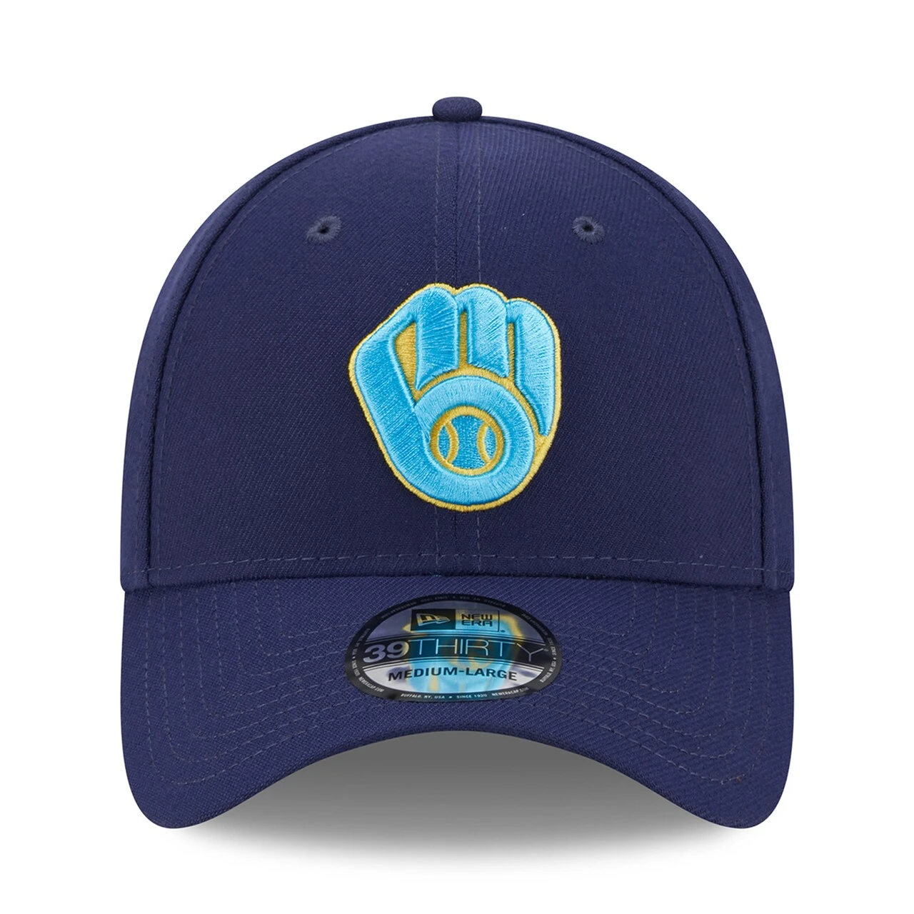 Men's Milwaukee Brewers New Era Navy 2023 MLB Father's Day 39THIRTY Flex Hat 4 Men's Milwaukee Brewers New Era Navy 2023 MLB Father's Day 39THIRTY Flex Hat - Image 2