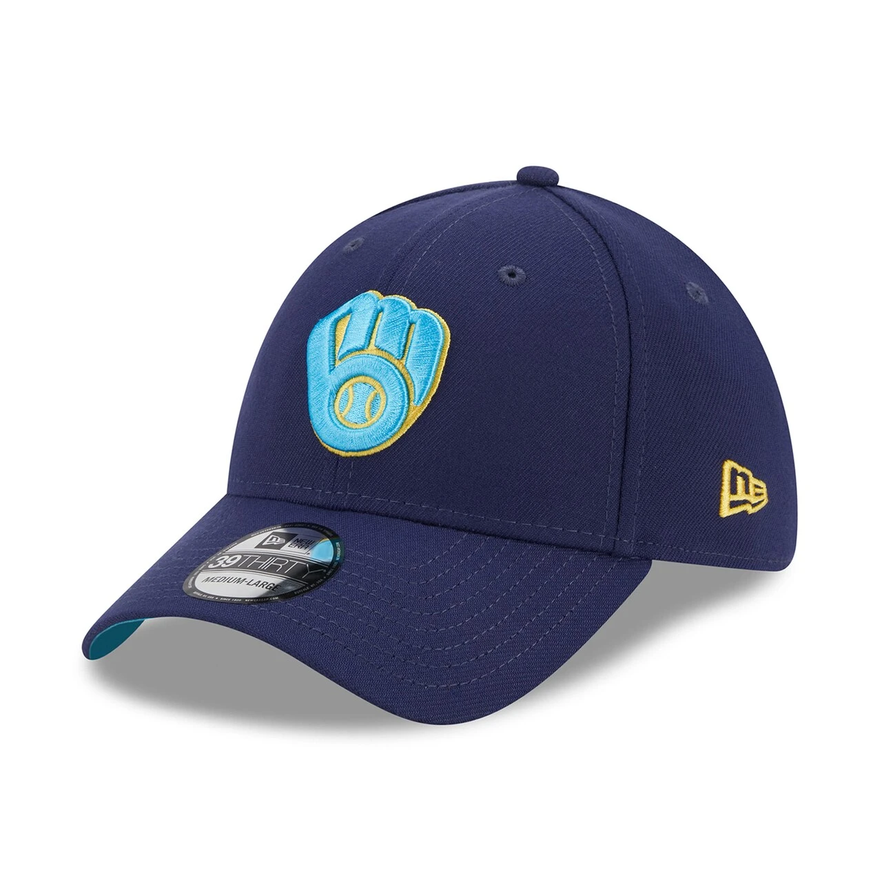 Men's Milwaukee Brewers New Era Navy 2023 MLB Father's Day 39THIRTY Flex Hat 5 Men's Milwaukee Brewers New Era Navy 2023 MLB Father's Day 39THIRTY Flex Hat - Image 3