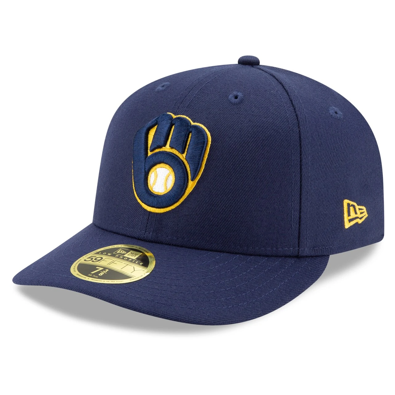 Men's Milwaukee Brewers New Era Navy Authentic Collection On-Field Low Profile 59FIFTY Fitted Hat 3 Men's Milwaukee Brewers New Era Navy Authentic Collection On-Field Low Profile 59FIFTY Fitted Hat