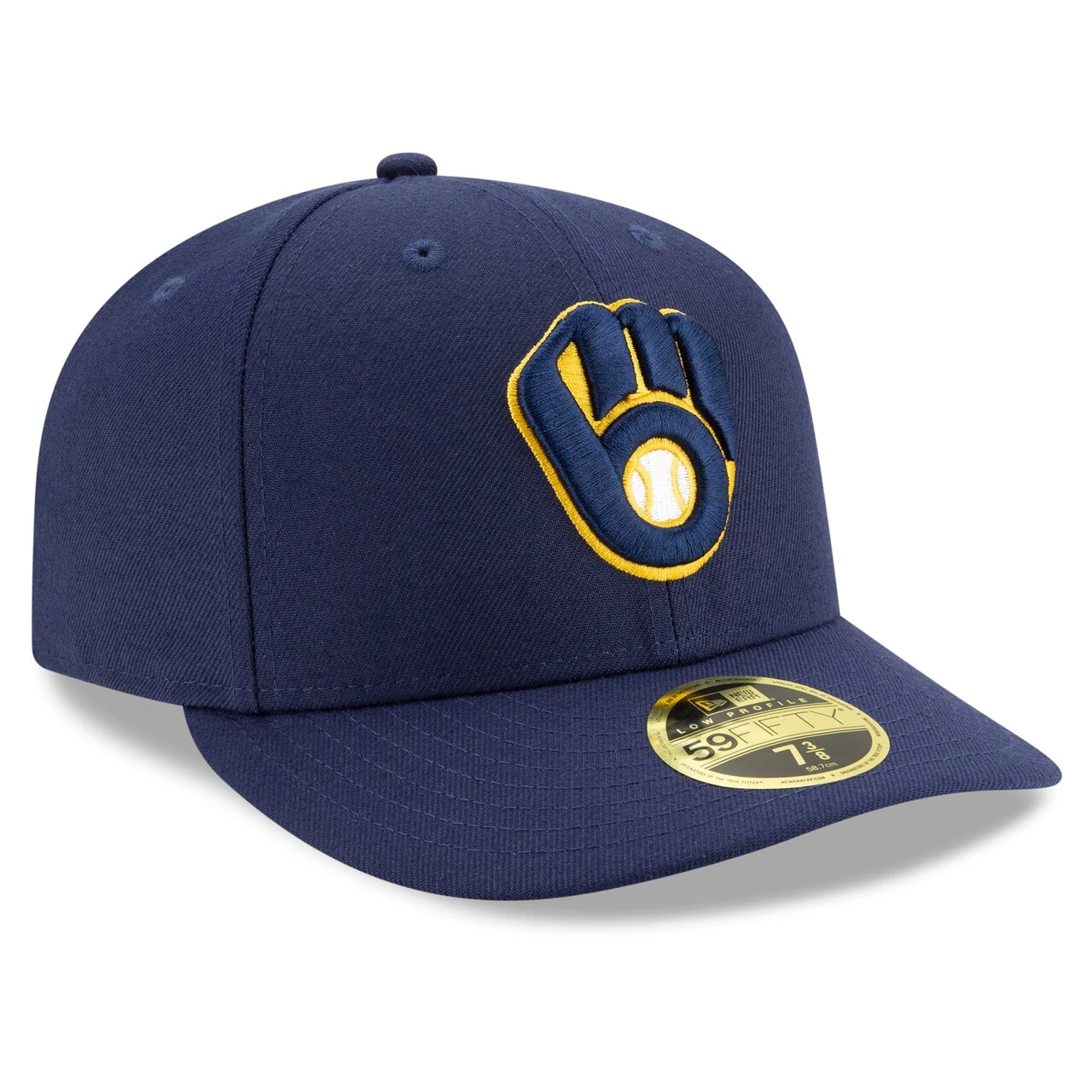Men's Milwaukee Brewers New Era Navy Authentic Collection On-Field Low Profile 59FIFTY Fitted Hat 5 Men's Milwaukee Brewers New Era Navy Authentic Collection On-Field Low Profile 59FIFTY Fitted Hat - Image 3