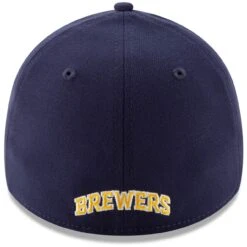 Men's Milwaukee Brewers New Era Navy Game Team Classic 39THIRTY Flex Hat -BigLeagueCaps Store mens new era navy milwaukee brewers game team classic 39thirty flex hat pi3753000 altimages ff 3753026 32e6dba409a5bcdd21cdalt4 full