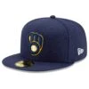 Men's Milwaukee Brewers New Era Navy Home Authentic Collection On-Field 59FIFTY Fitted Hat -BigLeagueCaps Store mens new era navy milwaukee brewers home authentic collection on field 59fifty fitted hat pi3750000 altimages ff 3750175 3f9da3609d41181227edalt1 full