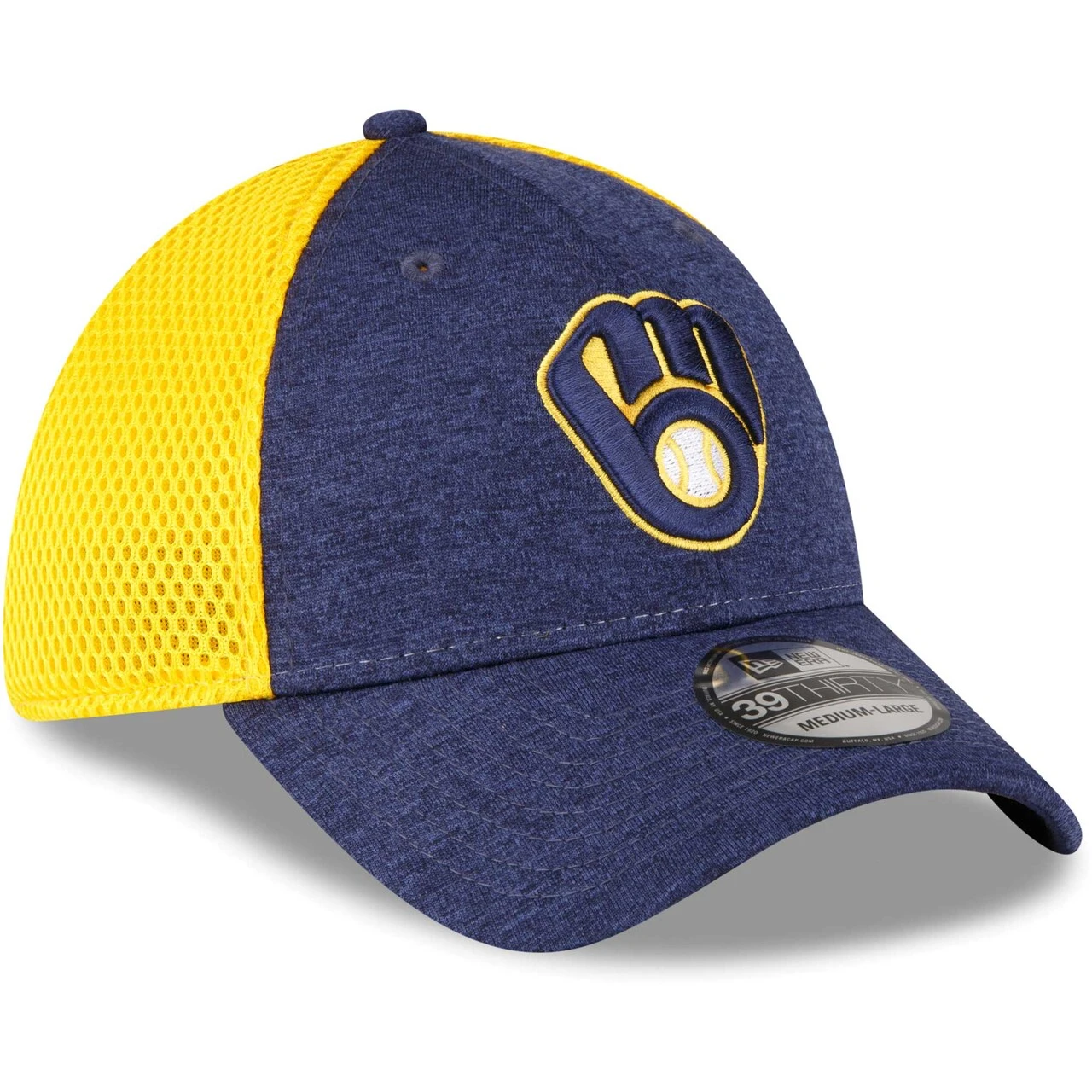 Men's Milwaukee Brewers New Era Navy Shadow Neo 39THIRTY Flex Hat 5 Men's Milwaukee Brewers New Era Navy Shadow Neo 39THIRTY Flex Hat - Image 3