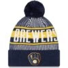 Men's Milwaukee Brewers New Era Navy Striped Cuffed Knit Hat With Pom 2 Men's Milwaukee Brewers New Era Navy Striped Cuffed Knit Hat With Pom -BigLeagueCaps Store mens new era navy milwaukee brewers striped cuffed knit hat with pom ss5 p 4676503pv 1u mgnkidspp0py4q9vqbqgv xgtsetfabrzjcrceupze