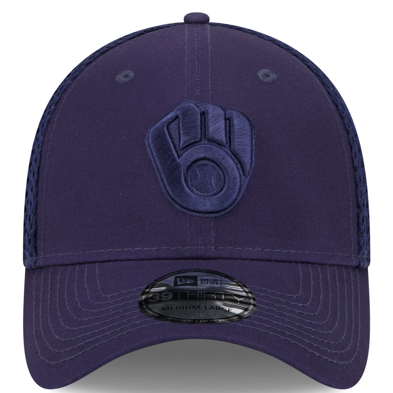 Men's Milwaukee Brewers New Era Navy Tonal Team Neo 39THIRTY Flex Hat 4 Men's Milwaukee Brewers New Era Navy Tonal Team Neo 39THIRTY Flex Hat - Image 2