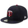 Men's Minnesota Twins New Era Navy Home Authentic Collection On-Field 59FIFTY Fitted Hat -BigLeagueCaps Store mens new era navy minnesota twins home authentic collection on field 59fifty fitted hat pi2659000 altimages ff 2659244alt1 full