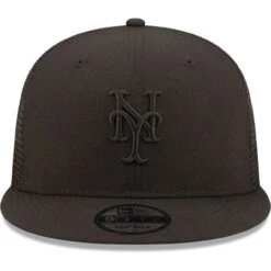 Men's New York Mets New Era Blackout Trucker 9FIFTY Snapback Hat -BigLeagueCaps Store mens new era new york mets blackout trucker 9fifty snapback hat pi4416000 altimages ff 4416132 ba355c32dbadfc67ace7alt2 full