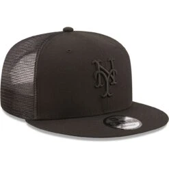 Men's New York Mets New Era Blackout Trucker 9FIFTY Snapback Hat -BigLeagueCaps Store mens new era new york mets blackout trucker 9fifty snapback hat pi4416000 altimages ff 4416132 ba355c32dbadfc67ace7alt3 full