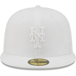 Men's New York Mets New Era White On White 59FIFTY Fitted Hat -BigLeagueCaps Store mens new era new york mets white on white 59fifty fitted hat pi4731000 altimages ff 4731076 56a5b1feab3baaea48fealt2 full