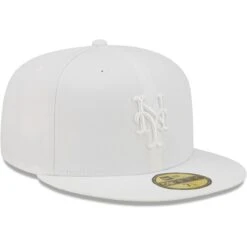 Men's New York Mets New Era White On White 59FIFTY Fitted Hat -BigLeagueCaps Store mens new era new york mets white on white 59fifty fitted hat pi4731000 altimages ff 4731076 56a5b1feab3baaea48fealt3 full