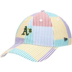 Men's Oakland Athletics New Era Seersucker 9TWENTY Adjustable Hat
