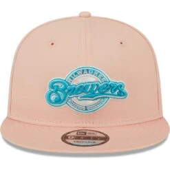 Men's Milwaukee Brewers New Era Pink Sky Aqua Undervisor 9FIFTY Snapback Hat -BigLeagueCaps Store mens new era pink milwaukee brewers sky aqua undervisor 9fifty snapback hat ss5 p 200015885pv 2u nk9y8v9pvn66jjwr1ez9v mpv4idn9bd14rc5pp6ou