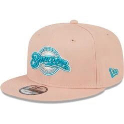 Men's Milwaukee Brewers New Era Pink Sky Aqua Undervisor 9FIFTY Snapback Hat -BigLeagueCaps Store mens new era pink milwaukee brewers sky aqua undervisor 9fifty snapback hat ss5 p 200015885pv 3u nk9y8v9pvn66jjwr1ez9v au2ftyt8kkakkydiyjls