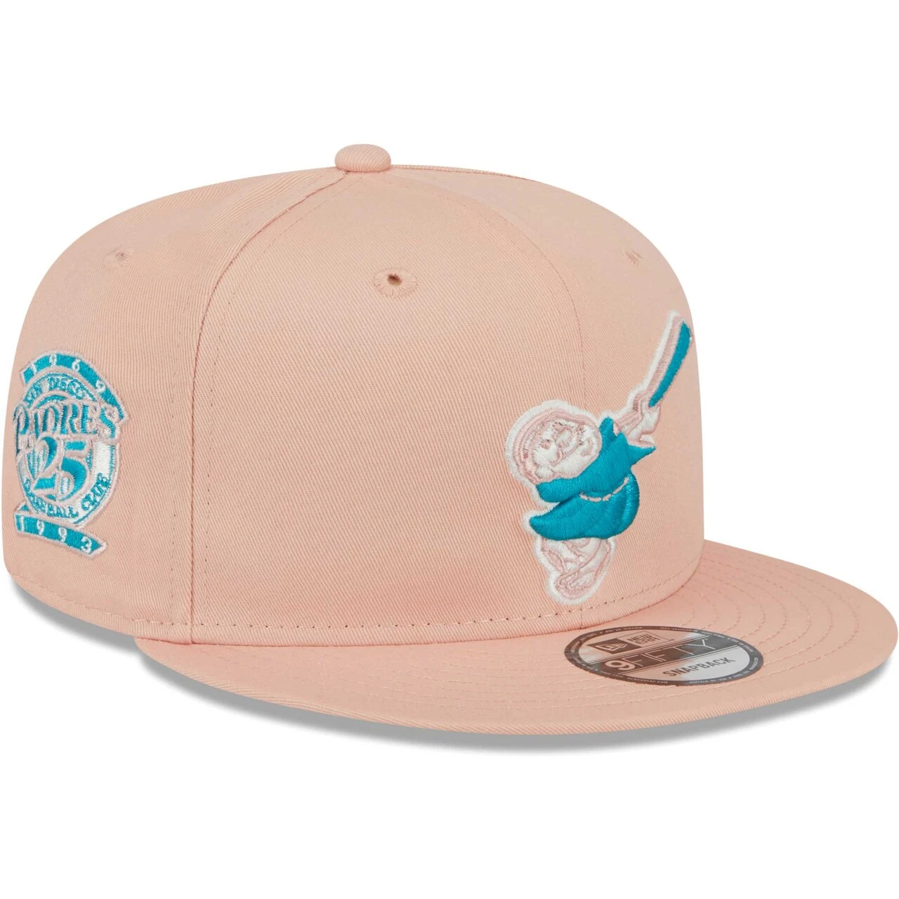 Men's San Diego Padres New Era Pink Sky Aqua Undervisor 9FIFTY Snapback Hat 3 Men's San Diego Padres New Era Pink Sky Aqua Undervisor 9FIFTY Snapback Hat