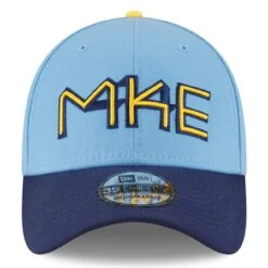 Men's Milwaukee Brewers New Era Powder Blue 2022 City Connect 39THIRTY Flex Hat
