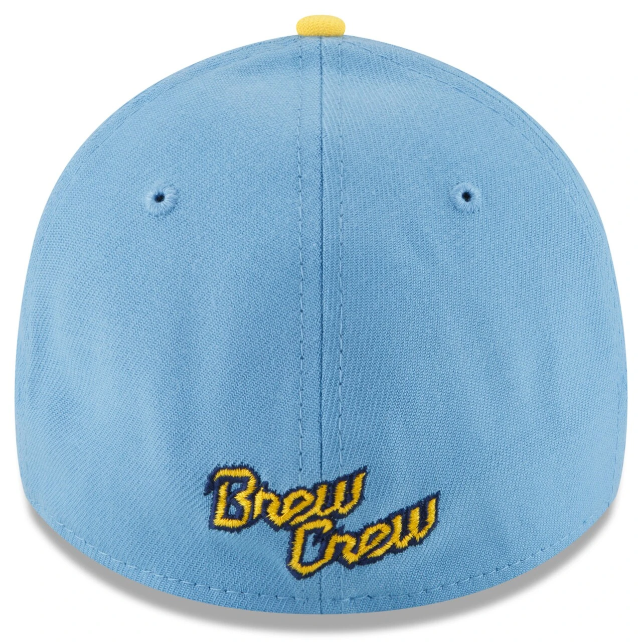 Men's Milwaukee Brewers New Era Powder Blue 2022 City Connect 39THIRTY Flex Hat 6 Men's Milwaukee Brewers New Era Powder Blue 2022 City Connect 39THIRTY Flex Hat - Image 4