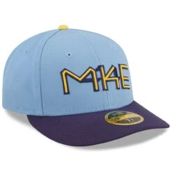 Men's Milwaukee Brewers New Era Powder Blue 2022 City Connect Low Profile 59FIFTY Fitted Hat -BigLeagueCaps Store mens new era powder blue milwaukee brewers 2022 city connect low profile 59fifty fitted hat pi4464000 altimages ff 4464411 d15a2e53bca4f1a8731ealt3 full