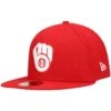 Men's Milwaukee Brewers New Era Red White Logo 59FIFTY Fitted Hat -BigLeagueCaps Store mens new era red milwaukee brewers white logo 59fifty fitted hat pi4208000 altimages ff 4208709 5607a11294c2e8f0b748alt1 full
