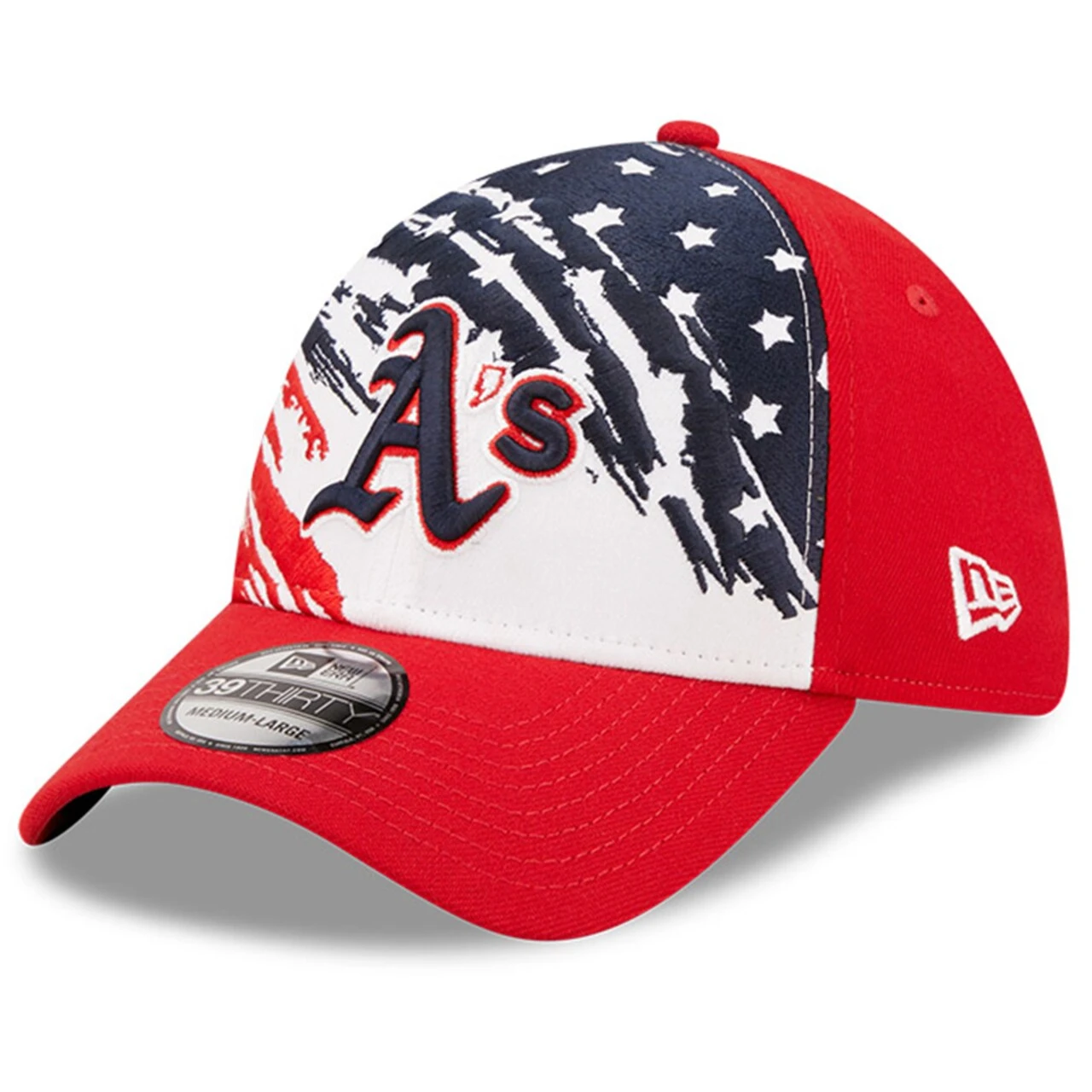 Men's Oakland Athletics New Era Red 2022 4th Of July 39THIRTY Flex Hat 3 Men's Oakland Athletics New Era Red 2022 4th Of July 39THIRTY Flex Hat