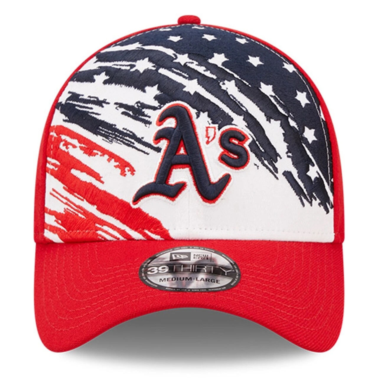 Men's Oakland Athletics New Era Red 2022 4th Of July 39THIRTY Flex Hat 4 Men's Oakland Athletics New Era Red 2022 4th Of July 39THIRTY Flex Hat - Image 2