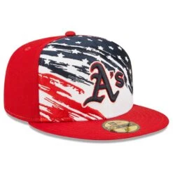 Men's Oakland Athletics New Era Red 2022 4th Of July On-Field 59FIFTY Fitted Hat -BigLeagueCaps Store mens new era red oakland athletics 2022 4th of july on field 59fifty fitted hat pi4533000 altimages ff 4533012 3da38013ccec59c99003alt3 full