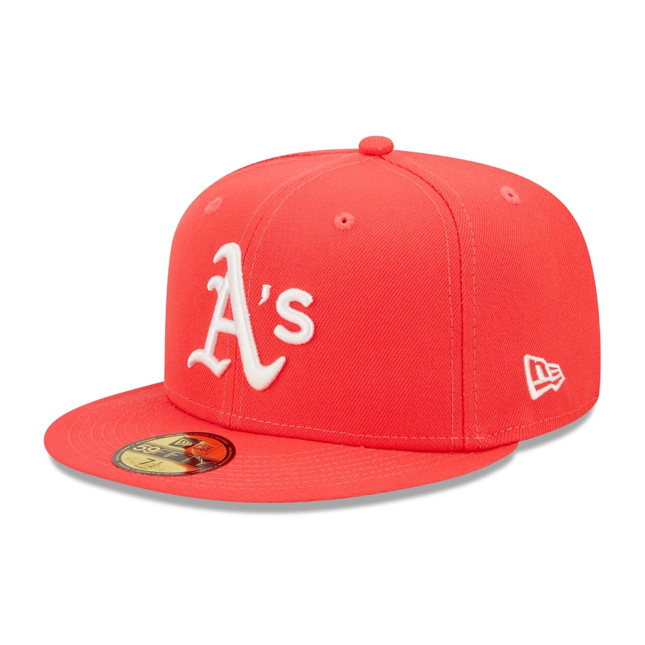 Men's Oakland Athletics New Era Red Lava Highlighter Logo 59FIFTY Fitted Hat 3 Men's Oakland Athletics New Era Red Lava Highlighter Logo 59FIFTY Fitted Hat