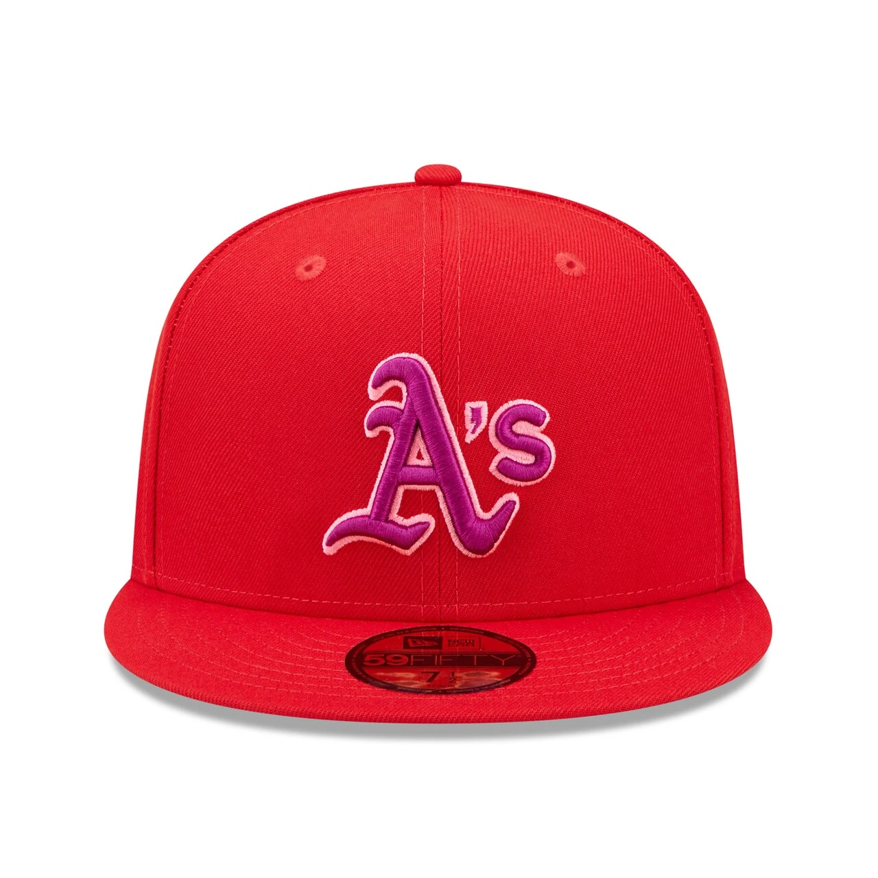 Men's Oakland Athletics New Era Red Purple Undervisor 59FIFTY Fitted Hat 4 Men's Oakland Athletics New Era Red Purple Undervisor 59FIFTY Fitted Hat - Image 2