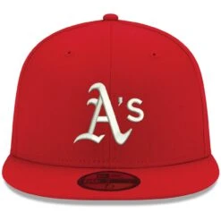 Men's Oakland Athletics New Era Red White Logo 59FIFTY Fitted Hat -BigLeagueCaps Store mens new era red oakland athletics white logo 59fifty fitted hat pi4208000 altimages ff 4208750 1f0b369a95ab0fb8fe7aalt2 full