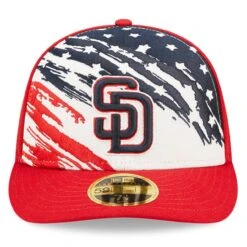 Men's San Diego Padres New Era Red 2022 4th Of July Low Profile 59FIFTY Fitted Hat -BigLeagueCaps Store mens new era red san diego padres 2022 4th of july low profile 59fifty fitted hat pi4533000 altimages ff 4533009 6c563baeafc30aa5e793alt2 full