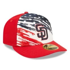 Men's San Diego Padres New Era Red 2022 4th Of July Low Profile 59FIFTY Fitted Hat -BigLeagueCaps Store mens new era red san diego padres 2022 4th of july low profile 59fifty fitted hat pi4533000 altimages ff 4533009 6c563baeafc30aa5e793alt3 full