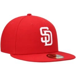 Men's San Diego Padres New Era Red White Logo 59FIFTY Fitted Hat -BigLeagueCaps Store mens new era red san diego padres white logo 59fifty fitted hat pi4692000 altimages ff 4692877 e9d6b346a11fb0915e3aalt3 full