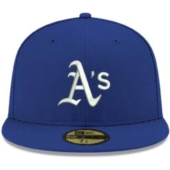 Men's Oakland Athletics New Era Royal White Logo 59FIFTY Fitted Hat -BigLeagueCaps Store mens new era royal oakland athletics white logo 59fifty fitted hat pi4208000 altimages ff 4208735 1624f71f0686f189ef05alt2 full