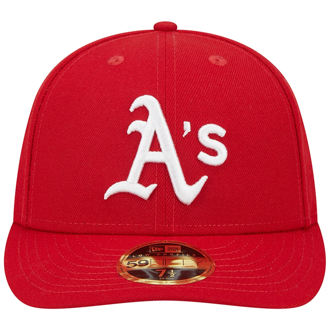 Men's Oakland Athletics New Era Scarlet Low Profile 59FIFTY Fitted Hat 4 Men's Oakland Athletics New Era Scarlet Low Profile 59FIFTY Fitted Hat - Image 2