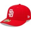 Men's San Diego Padres New Era Scarlet Low Profile 59FIFTY Fitted Hat -BigLeagueCaps Store mens new era scarlet san diego padres low profile 59fifty fitted hat ss5 p 200023027pv 1u b19ap6w1rom6csskuux2v 59zfowrbyug31s6yinnj