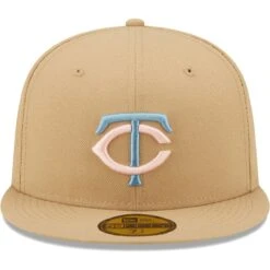 Men's Minnesota Twins New Era Tan 50th Season Sky Blue Undervisor 59FIFTY Fitted Hat -BigLeagueCaps Store mens new era tan minnesota twins 50th season sky blue undervisor 59fifty fitted hat ss5 p 4734527pv 2u mqabe8tvdujstpd8jgxov 9zsmxrtsthsfdgjdgbke