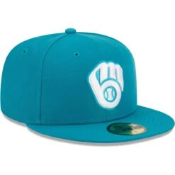 Men's Milwaukee Brewers New Era Turquoise 59FIFTY Fitted Hat -BigLeagueCaps Store mens new era turquoise milwaukee brewers 59fifty fitted hat ss5 p 4919286pv 3u owsskjpvsqsaujdzsffwv 6mobiqgel4pohlbmjv42
