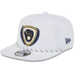 Men's Milwaukee Brewers New Era White Golfer Tee 9FIFTY Snapback Hat -BigLeagueCaps Store mens new era white milwaukee brewers golfer tee 9fifty snapback hat ss5 p 5001442pv 3u 8ypya3qtth1fiwz1dkz4v rnmqw7flmbs1zyfm0dy1
