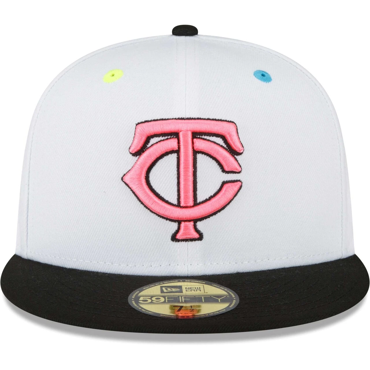 Men's Minnesota Twins New Era White Neon Eye 59FIFTY Fitted Hat 4 Men's Minnesota Twins New Era White Neon Eye 59FIFTY Fitted Hat - Image 2