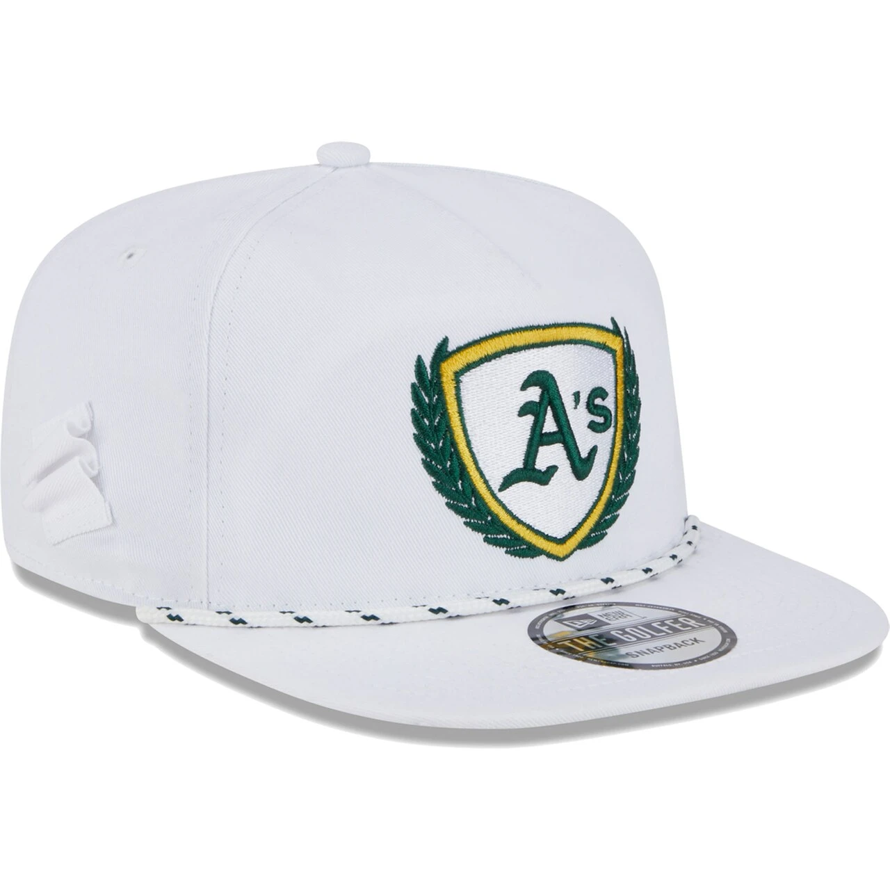 Men's Oakland Athletics New Era White Golfer Tee 9FIFTY Snapback Hat 3 Men's Oakland Athletics New Era White Golfer Tee 9FIFTY Snapback Hat