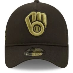 Men's Milwaukee Brewers New Era X Alpha Industries Black A-Frame 9FORTY Trucker Snapback Hat -BigLeagueCaps Store mens new era x alpha industries black milwaukee brewers a frame 9forty trucker snapback hat pi4417000 altimages ff 4417509 f5ab3e71c0668f4a9b42alt2 full