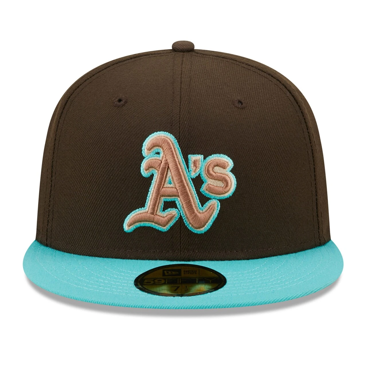 Men's Oakland Athletics New Era Brown/Mint Walnut Mint 59FIFTY Fitted Hat 4 Men's Oakland Athletics New Era Brown/Mint Walnut Mint 59FIFTY Fitted Hat - Image 2