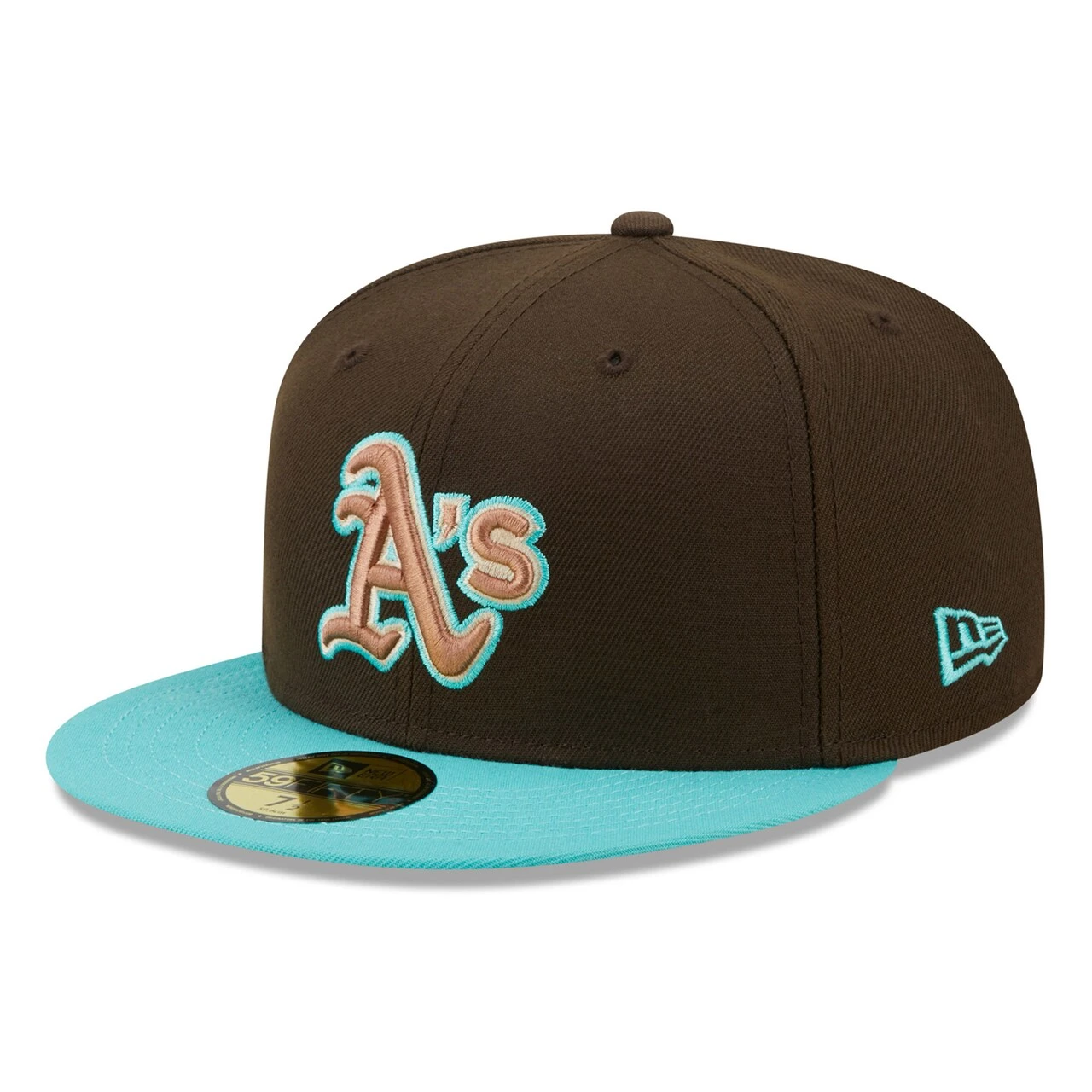 Men's Oakland Athletics New Era Brown/Mint Walnut Mint 59FIFTY Fitted Hat 5 Men's Oakland Athletics New Era Brown/Mint Walnut Mint 59FIFTY Fitted Hat - Image 3