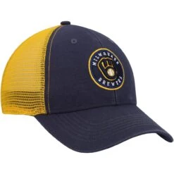 Men's Milwaukee Brewers '47 Navy/Natural Flagship Washed MVP Trucker Snapback Hat -BigLeagueCaps Store natural milwaukee brewers flagship washed mvp trucker snapback hat pi4311000 altimages ff 4311874 34cbd19fd2b4c31d0064alt3 full