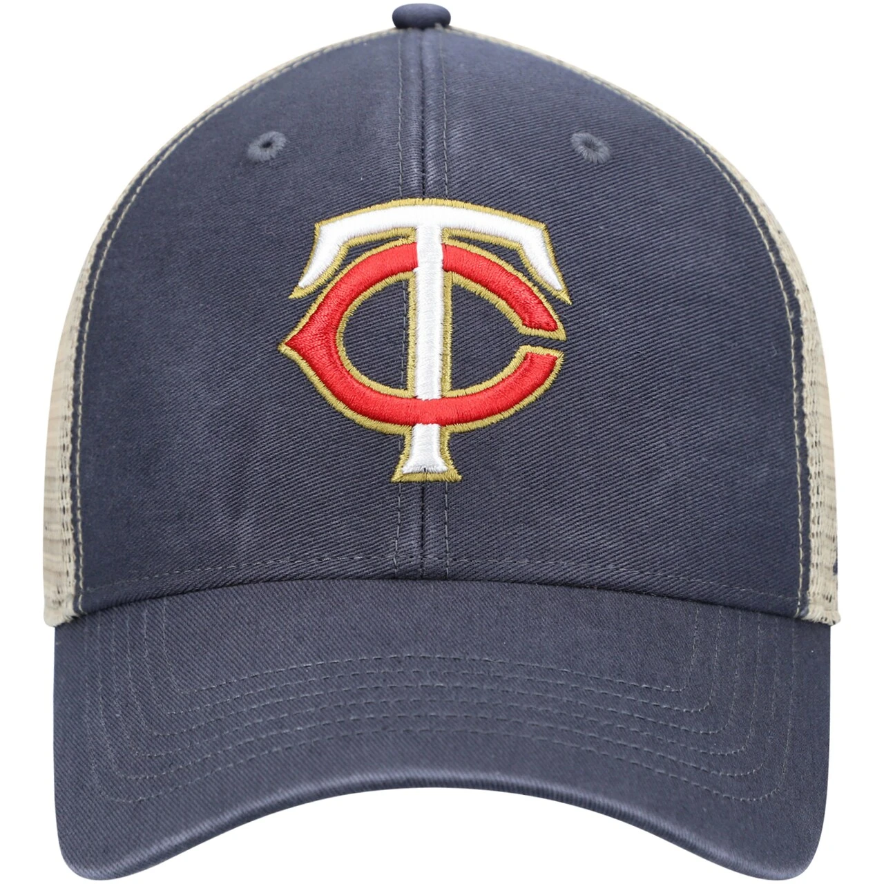 Men's Minnesota Twins '47 Navy/Natural Flagship Washed MVP Trucker Snapback Hat 4 Men's Minnesota Twins '47 Navy/Natural Flagship Washed MVP Trucker Snapback Hat - Image 2