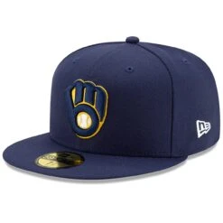 Men's Milwaukee Brewers New Era Gold/Navy 2023 Jackie Robinson Day 59FIFTY Fitted Hat -BigLeagueCaps Store navy milwaukee brewers 2023 jackie robinson day 59fifty fitted hat ss5 p 5045984pv 3u wffvd9ccafp0nafojoh5v fyuxmbhofwcniha3vder