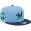 Men's Milwaukee Brewers New Era Light Blue/Navy Green Undervisor 59FIFTY Fitted Hat -BigLeagueCaps Store navy milwaukee brewers green undervisor 59fifty fitted hat ss5 p 200015949pv 1u 6jb7gbbouilovsgallpmv kj4zikkeq8i5lr00stmx