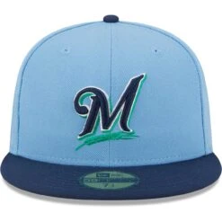 Men's Milwaukee Brewers New Era Light Blue/Navy Green Undervisor 59FIFTY Fitted Hat -BigLeagueCaps Store navy milwaukee brewers green undervisor 59fifty fitted hat ss5 p 200015949pv 2u 6jb7gbbouilovsgallpmv w5iqs8ng3i9mdrszuiem