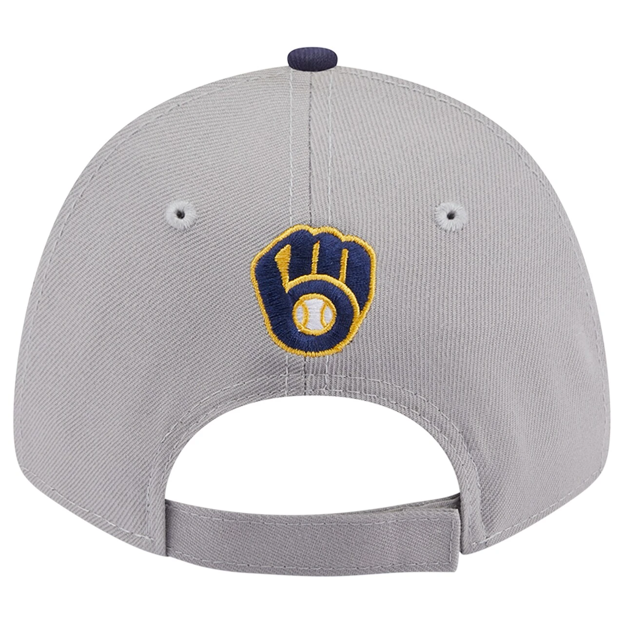 Men's Milwaukee Brewers New Era Gray/Navy League 9FORTY Adjustable Hat 6 Men's Milwaukee Brewers New Era Gray/Navy League 9FORTY Adjustable Hat - Image 4