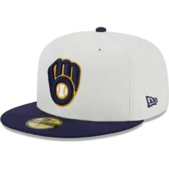 Men's Milwaukee Brewers New Era Stone/Navy Retro 59FIFTY Fitted Hat -BigLeagueCaps Store navy milwaukee brewers retro 59fifty fitted hat ss5 p 4999759pv 3u raliffqyoixrsx7dri9gv 1wlonb4ja4byg0knm4sg